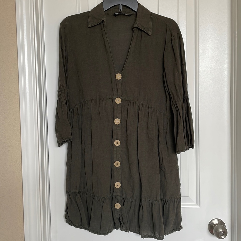 NWOT Zara linen blend dress